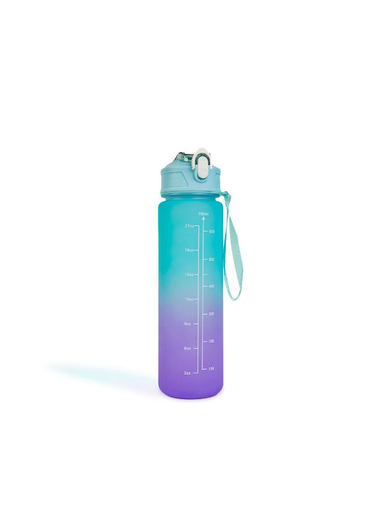 Water Bottle Plastic Bike 750ml Blue