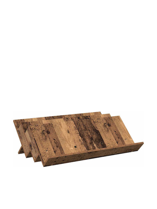 vidaXL Стойка за списания Дърво Кафяв 53x28.5x90бр 1бр