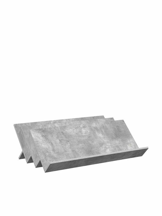 vidaXL Wooden Magazine Rack Gray 53x28.5x90cm