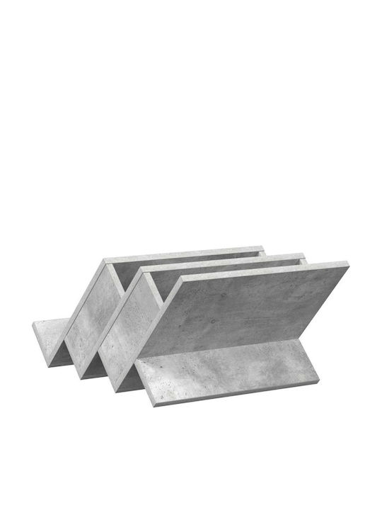 vidaXL Стойка за списания Дърво Сив 40x28.5x53бр 1бр