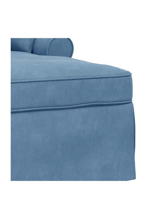 Moderner Stoff Liegestuhl Blau 91x157x91cm 42022951