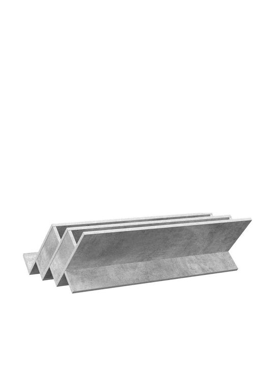 vidaXL Wooden Magazine Rack Gray 53x28.5x90cm