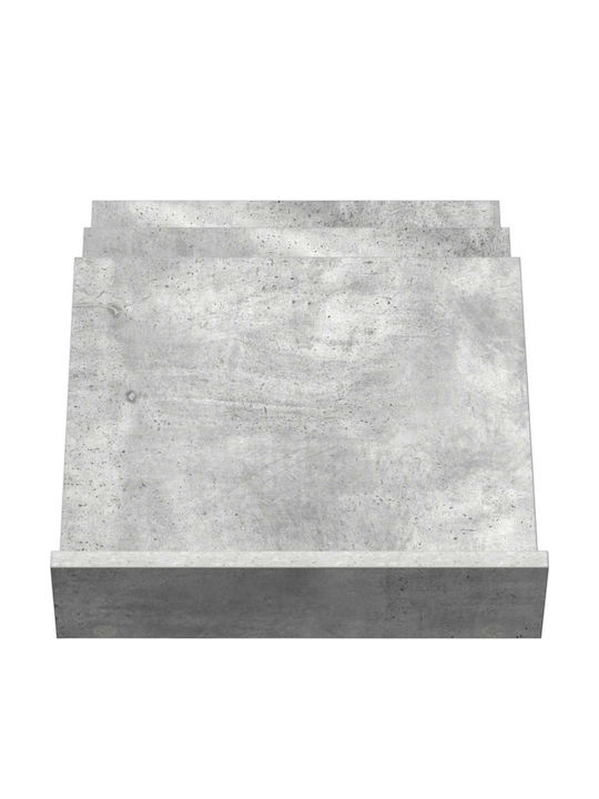 vidaXL Стойка за списания Дърво Сив 40x28.5x53бр 1бр