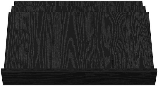 vidaXL Θήκη Περιοδικών Ξύλινη Μαύρη 53x28.5x65εκ.