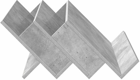vidaXL Стойка за списания Дърво Сив 53x28.5x65бр 1бр