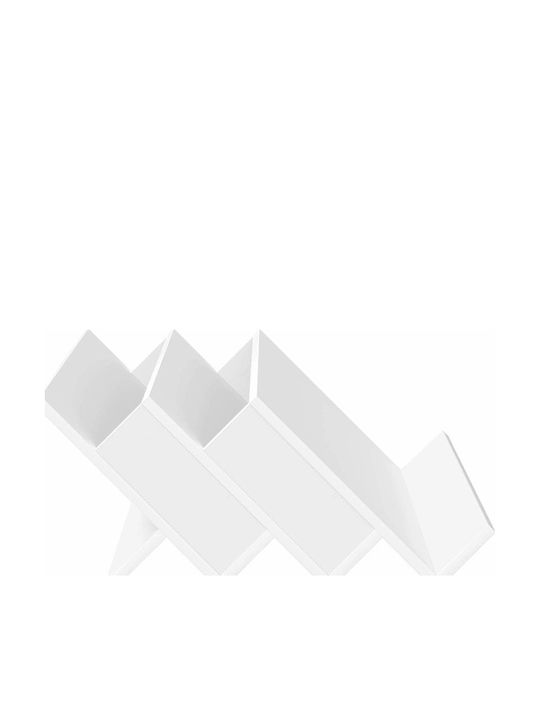 vidaXL Wooden Magazine Rack White 53x28.5x65cm