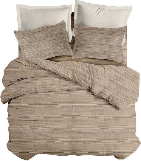 Makis Tselios Home Σεντ Σετ Μονο 4τμχ 170x260εκ. Brown3 Makis Tselios Home Σεντ Σετ Μονο 4τμχ 170x260εκ. Brown3
