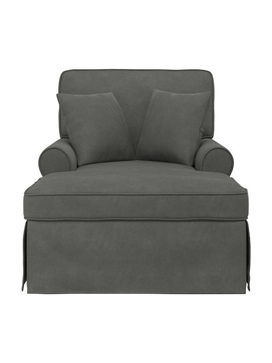 Moderner Stoff-Liegestuhl Grau M91xB157xH91cm