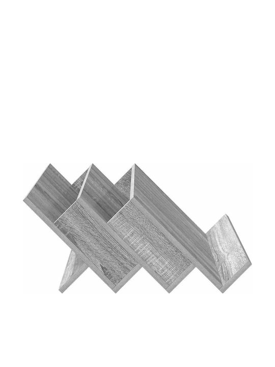 vidaXL Suport Reviste Lemn Gri 53x28.5x65buc 1buc