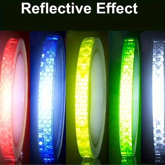 8 Meters Yellow Reflective Tape – Waterproof Self-Adhesive For Cars, Vans, Bikes (UK Made)