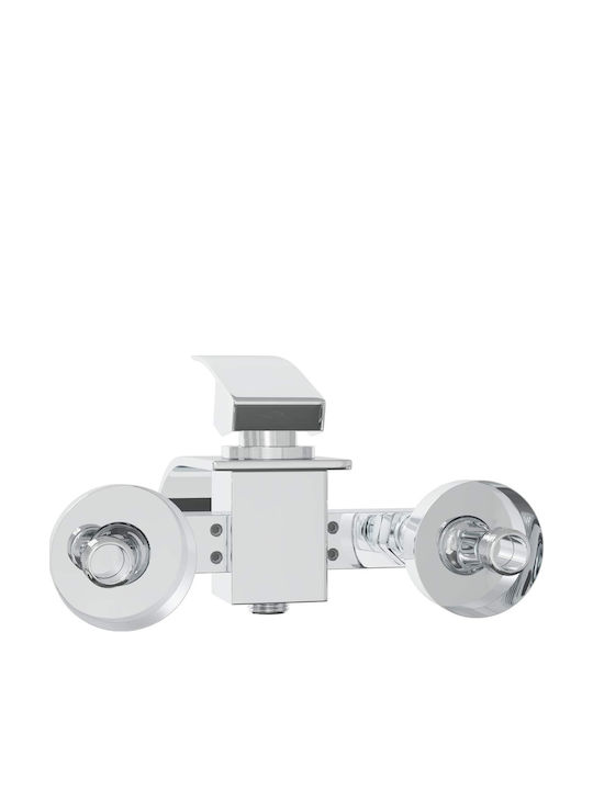 vidaXL Mixing Bathtub Shower Faucet Silver