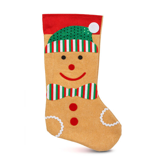 Christmas Decorative Fabric Socks with Santa Claus / Reindeer L42xW24.5cm (Μiscellaneous Designs)