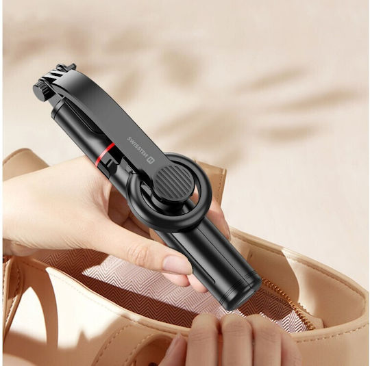 Swissten 2-in-1 Magsafe Selfie Stick Iphone Tripod Remote Control Black Red