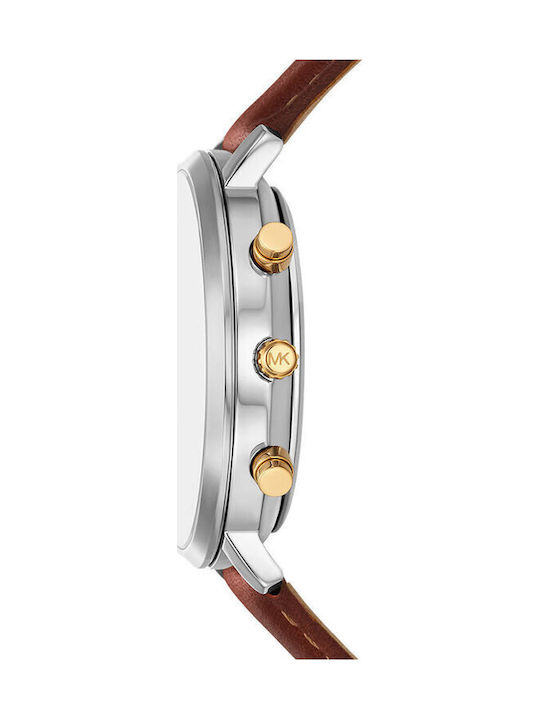 Michael Kors Watch Women's Watch with Brown Leather Strap