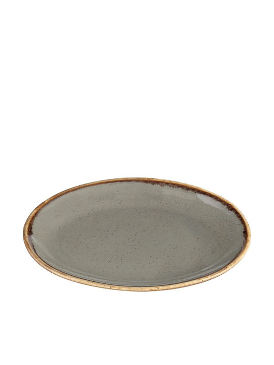 Porland Platou de Servire Oval din Porțelan Gri 35x35buc 1buc Porland Platou de Servire Oval din Porțelan Gri 35x35buc 1buc