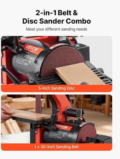 Vevor Belt/Disk Sander 125mm 2980rpm 250W DPSGJZHYPWBX87XUH001V2