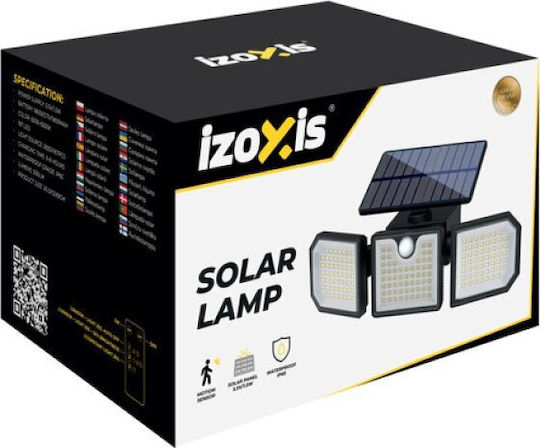 Izoxis Solar Light 1.5W 500lm with Motion Sensor, Photocell and Remote Control IP65 26.5cmx12cmx12cmcm