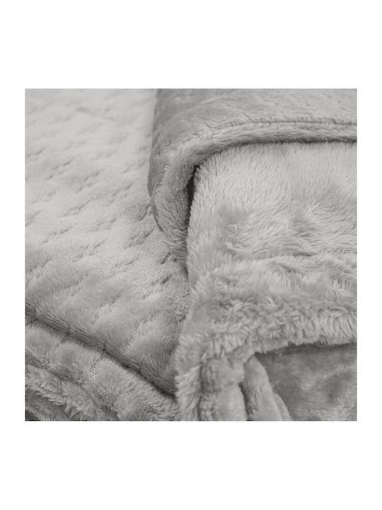 Lino Home Sherpa Decke Übergröße 220x240cm Silber