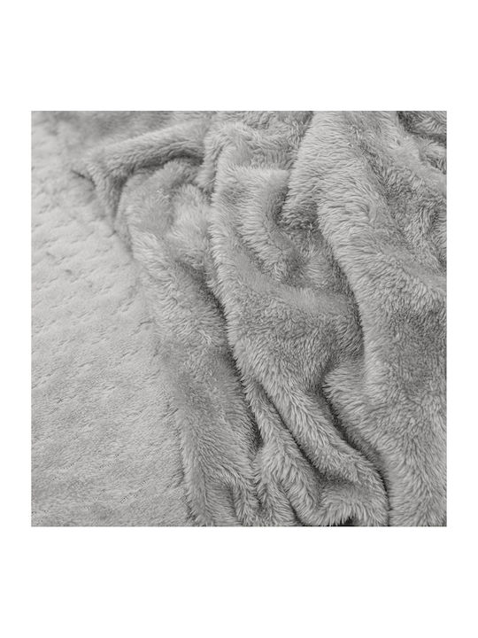 Lino Home Sherpa Decke Einzeln 160x220cm Silber