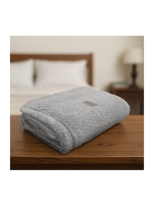 Lino Home Sherpa Decke Übergröße 220x240cm Silber