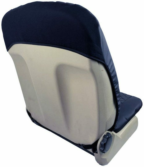 Auto Gs Car Seat Covers Front Half Covers Leatherette Black with Red Stitching Set of 4