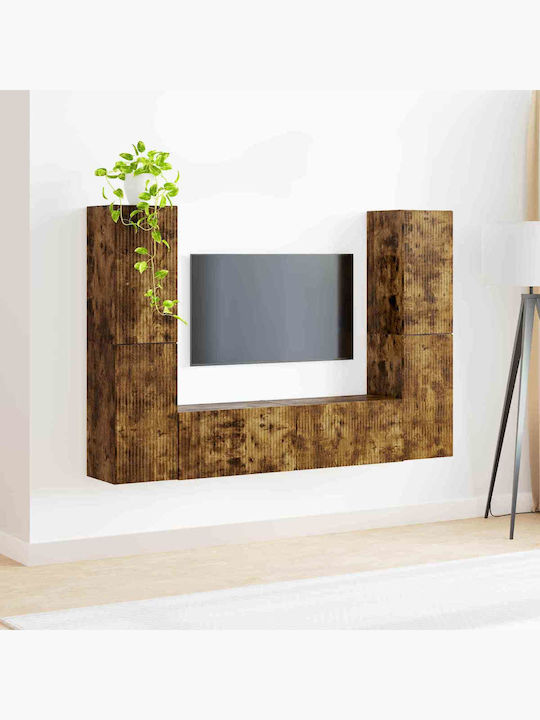 Unitate TV pentru sufragerie Smoked Oak cu iluminare L30xA31xÎ60cm