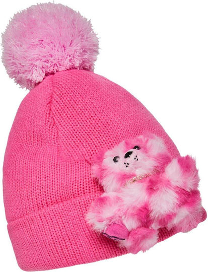 Lil Bear Puff Beanie Unisex Fleece Căciulă Tricotat în culoarea Roz