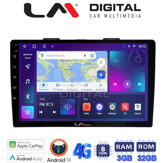 LM Digital Ηχοσύστημα Αυτοκινήτου για Fiat 500L 2012 (Bluetooth/USB/WiFi/GPS/Apple-Carplay/Android-Auto)