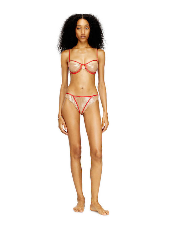 Diesel Σετ Εσωρούχων με Slip Beige
