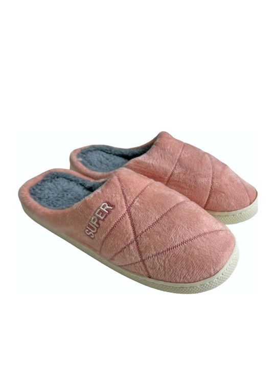 Winter Women's Slippers with Fur Purple