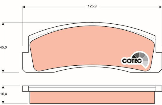 Front Brake Pads Lada Niva 2123 20-21 Niva Off-road 2121 21231 76- Nadeschda 2120 97-06 193875 Maxgear 193875-10734