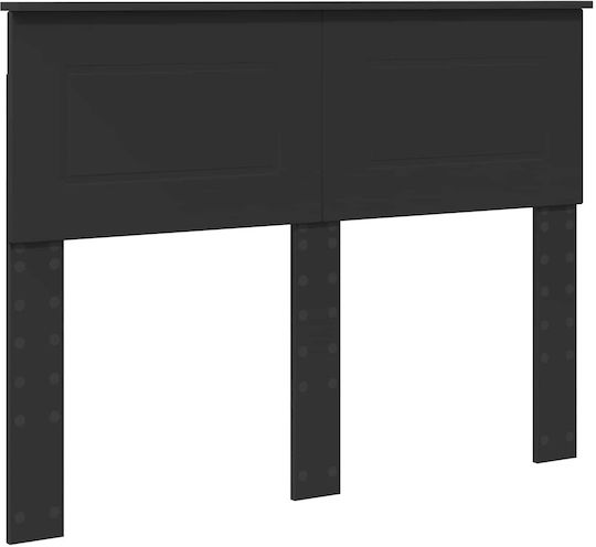 Doppelbett Aus Holz Schwarz mit Lattenrost für Matratze 137x203cm