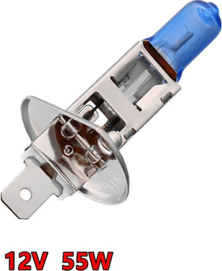 Λάμπες Αυτοκινήτου Super H1 Xenon 5000K Ψυχρό Λευκό 12V 55W 2τμχ
