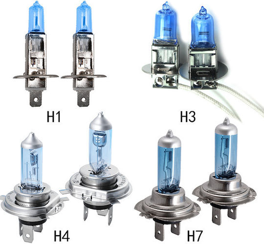 Λάμπες Αυτοκινήτου Super H1 Xenon 5000K Ψυχρό Λευκό 12V 55W 2τμχ