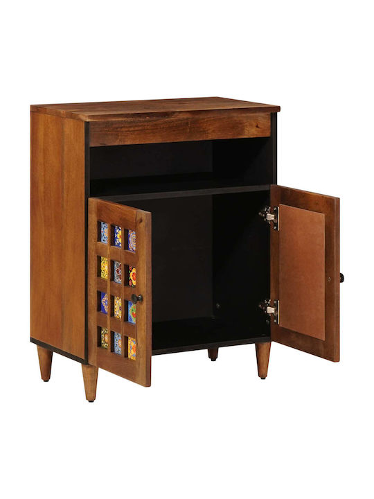 Office Storage Solid Wood Cabinet Walnut L60xW33.5xH75cm
