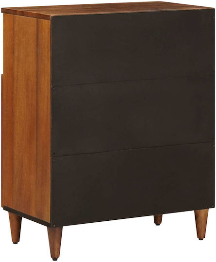 vidaXL Office Storage Cabinet from Solid Wood Walnut 60x33.5x75cm