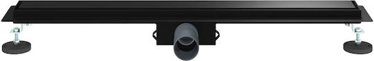 vidaXL Siphon Boden mit Größe 80x11cm Schwarz