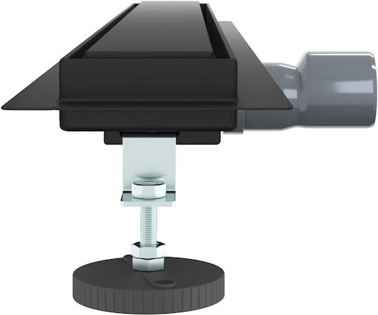 vidaXL Siphon Boden mit Größe 80x11cm Schwarz