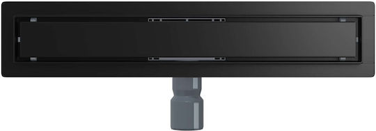 vidaXL Oțel inoxidabil Sifon pardoseală cu Dimensiune 60x11cm Negru