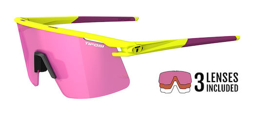 Tifosi Moab Cycling Glasses with Pink Frame and Photochromic Lenses
