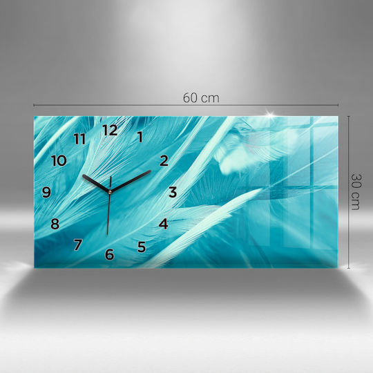 Tulup Ρολόι Τοίχου Γυάλινο Ροζ 60x30cm