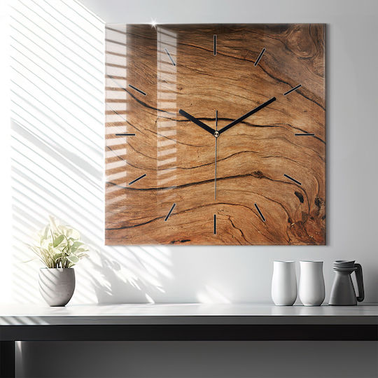 Tulup Wanduhr Hölzernes Braun Ø60cm