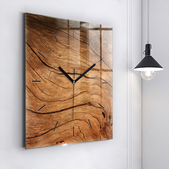 Tulup Wanduhr Hölzernes Braun Ø60cm
