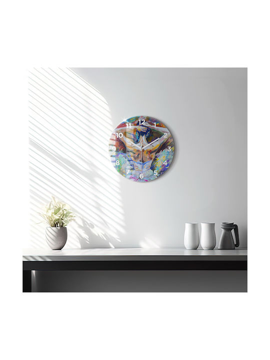 Tulup Wall Clock Glass Multicolour Ø30cm