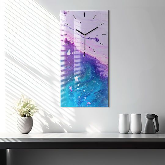 Tulup Silent Ceas de Perete Sticlă Violet 30x60cm