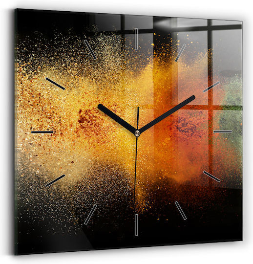 Tulup Leise Wanduhr Glas Mehrfarbig 30x30cm