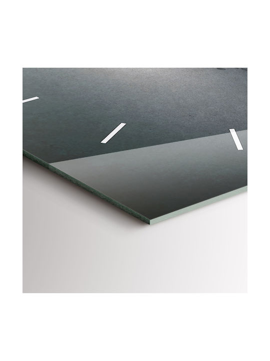 Tulup Silent Ceas de Perete Sticlă Gri 30x30cm