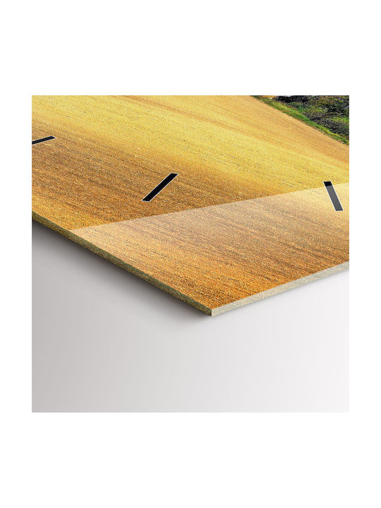 Tulup Αθόρυβο Ρολόι Τοίχου Γυάλινο Κίτρινο 30x30cm
