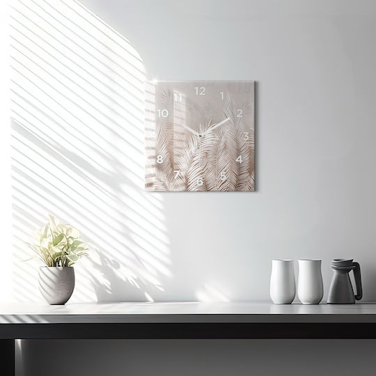 Tulup Αθόρυβο Ρολόι Τοίχου Γυάλινο Γκρι 30x30cm Tulup Αθόρυβο Ρολόι Τοίχου Γυάλινο Γκρι 30x30cm