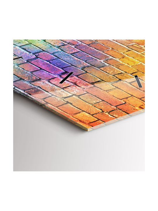 Tulup Тих режим Стенен часовник Стъкло Многоцветен 30x30см